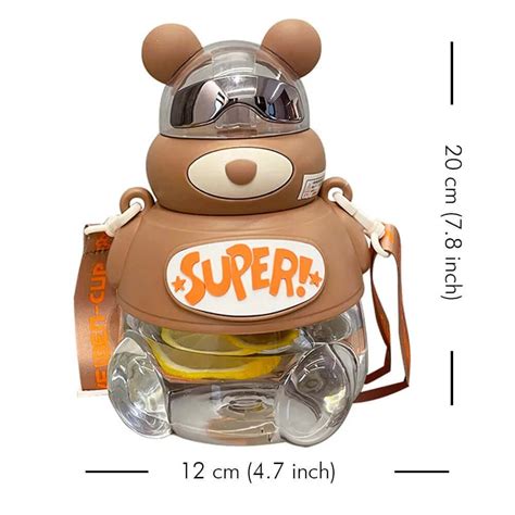 Super cool Kelly Jo Water bottle for Kids and Adults, 1200 ml, Brown ...