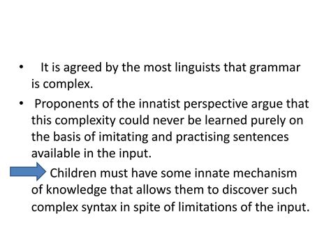 Theoretical approaches to first language aquisition | PPTX