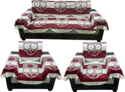 Topaz Furnishings Cotton Floral 3+1+1 Seater Sofa Cover Price in India ...