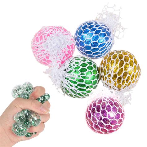 Buy ZoneYan 5 Pcs Mesh Stress Balls for Kids, Stress Balls Fidget Toy ...