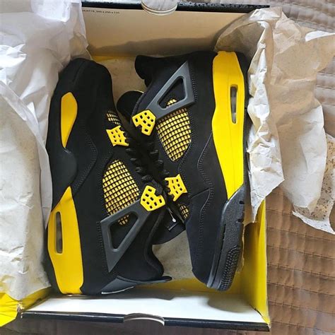 Jordan 4 retro yellow thunders | Depop