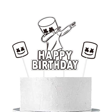 DJ Mask Birthday Cake Topper for Marshmallow : Amazon.in: Toys & Games