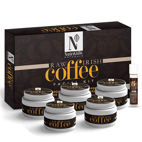 NutriGlow Natural’s Raw Irish Coffee Facial Kit with Grounded Coffee ...