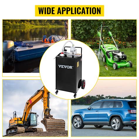 VEVOR Fuel Caddy, 30 Gallon, Gas Storage Tank & 4 Wheels, with Manuel ...