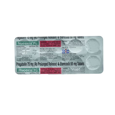 Nucoxia PG 60 mg/75 mg Tablet 10's Price, Uses, Side Effects ...