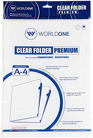 Worldone Clear L Folder, Made of fine Virgin 170 Micron, Ideal for ...