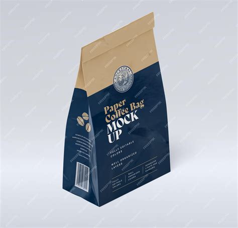 Premium PSD | Coffee bag mockup