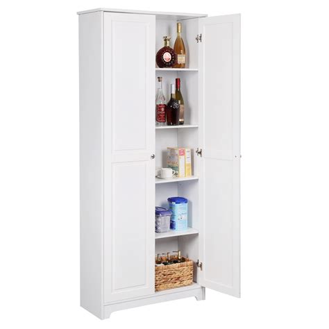Buy VINGLI White Pantry Cabinet, Tall Kitchen Pantry Storage Cabinet ...