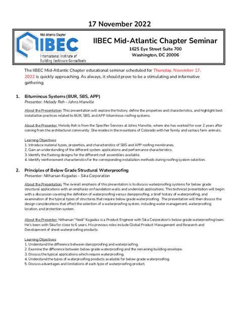 Fillable Online Normal Template - IIBEC Mid-Atlantic Chapter Fax Email ...