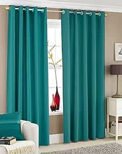 Buy Kiara Creations Elegant Solid Semi-Sheer Curtains for Long Door- 9 ...