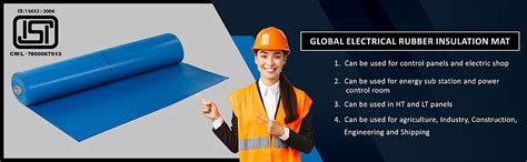 GLOBAL PREMIUM Electrical Insulation Rubber Mat – 3.3KV / Class A (1 ...