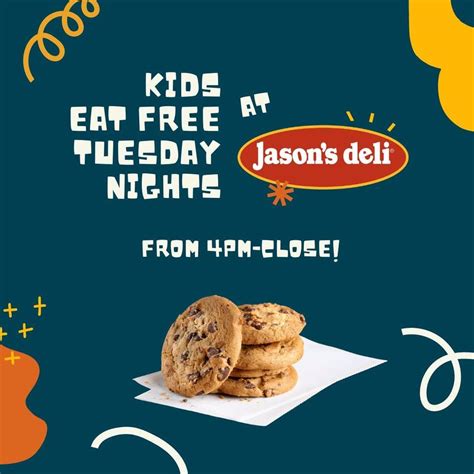 Kids Eat FREE Night , Jason's Deli (16535 W 119th St, Olathe, KS), May ...