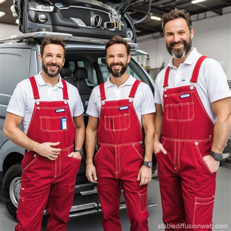 Spanish Technicians in Overalls | Stable Diffusion Online