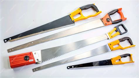 A collection of five different types of saws with varying sizes and ...