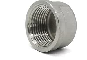 SS 304 NPT Female Pipe Plug Socket Fitting Cap 1 inch (2 Pcs) : Amazon ...
