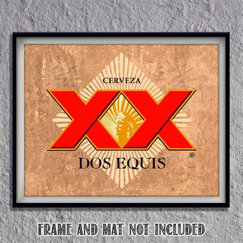 Dos Equis XX Beer- Logo Poster Print- 10 x 8" Wall Decor Print-Ready T ...