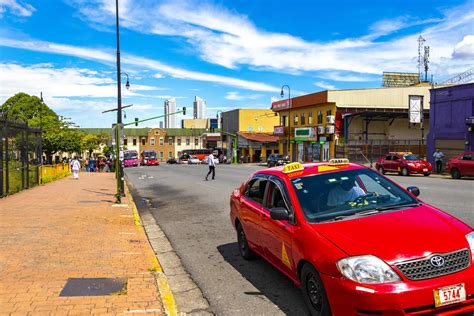 Merced San Jose Costa Rica 2021 Red taxi taxis transport cars in San Jose Costa Rica. 17147139 ...