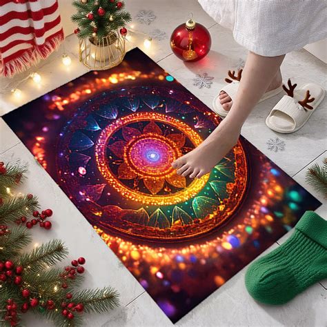 Christmas Door Mat - 16x24 Inch Non-Slip Absorbent Mat for Kitchen ...