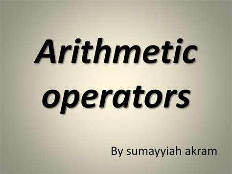 Image result for Arithmetic Operators Exercise
