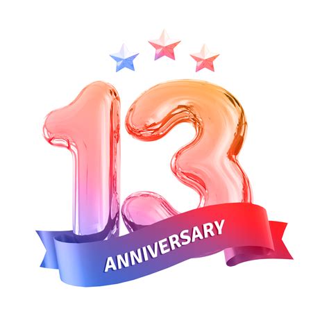 13 years anniversary number 11297769 PNG