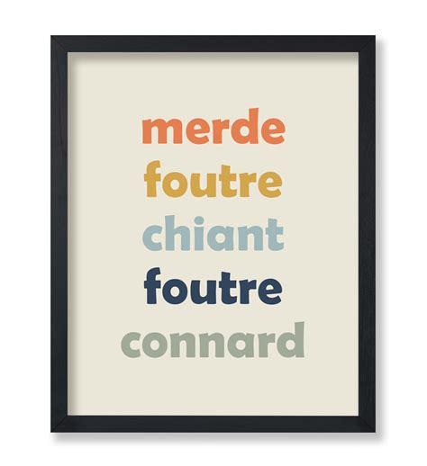 Amazon.com: Poster Master French Poster - French Swear Words Print ...