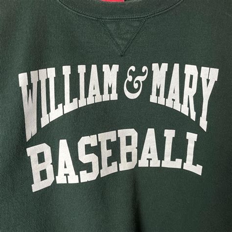 William & Mary Baseball Crewneck Sweatshirt Vintage... - Depop