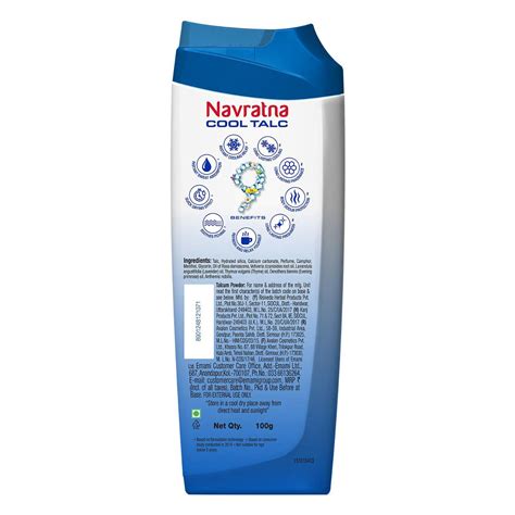 Navratna Cool Mint Fresh Talcum Powder, 100 gm Price, Uses, Side ...