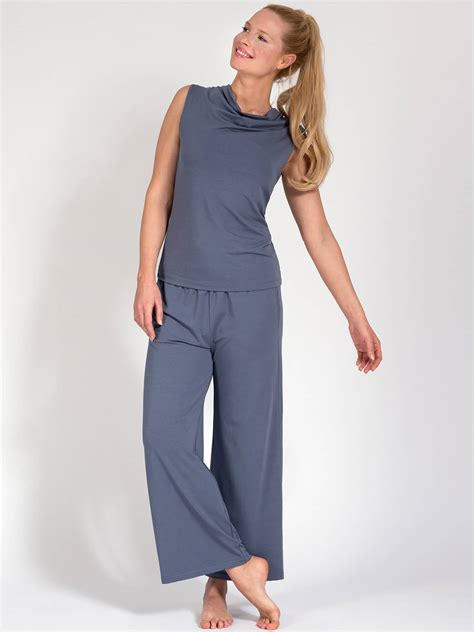 Yogahose Naomi - Blue Grey, aus Naturmaterial | YOGISHOP