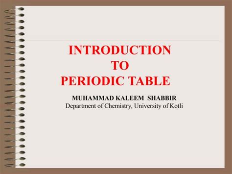 Image result for Periodic Table Explained Introduction