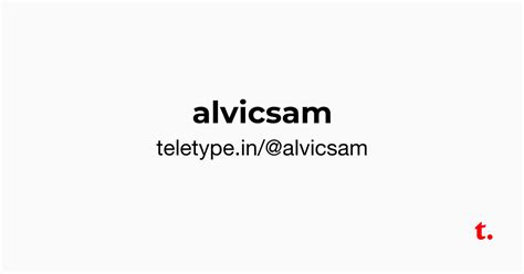 @alvic — Teletype