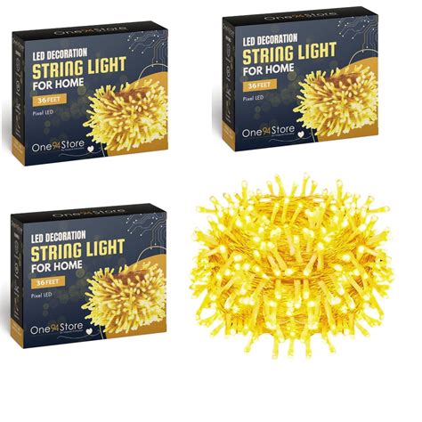 Buy One94Store LED Pixel String Light Pack of 3 – 36 Ft Copper Wire ...