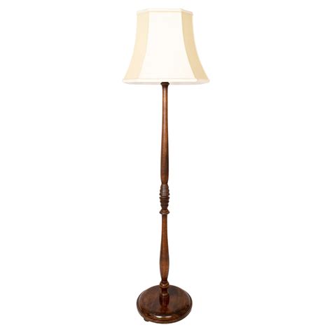 A Fine French Art Deco Wooden Square Base Floor Lamp For Sale at ...