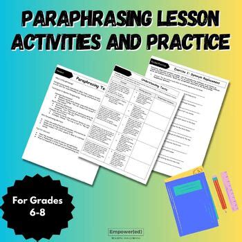 Image result for Paraphrasing Lesson Video