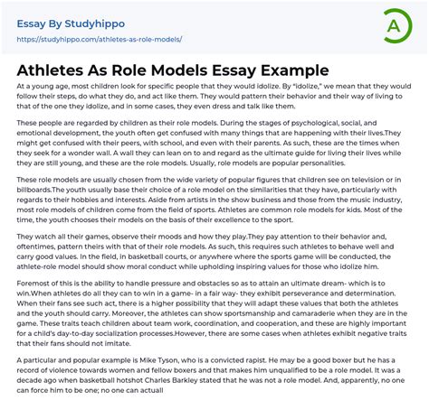 Image result for Role Model Examples