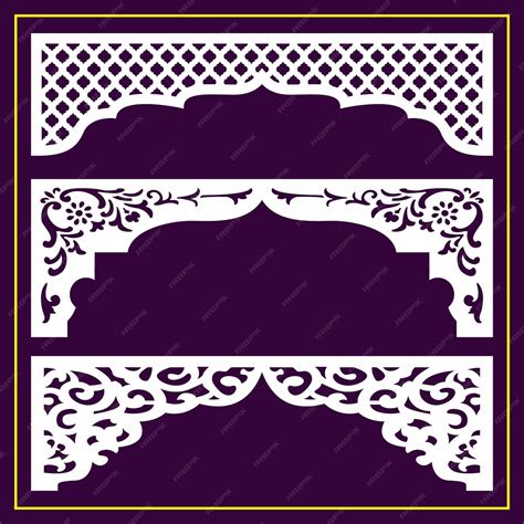 Premium Vector | Arch Jali design used for temples Mandir Om acrylic ...