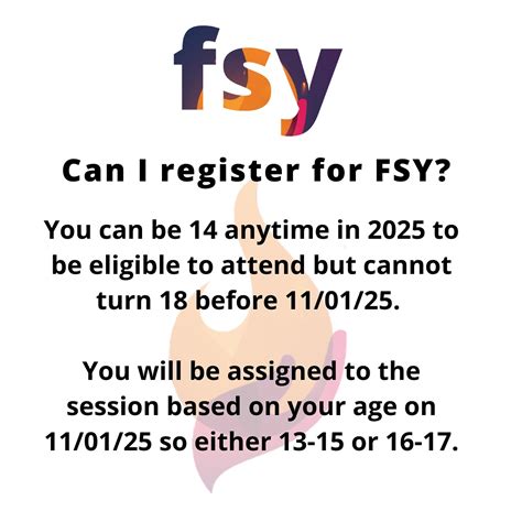 FSY Sydney | We know, the age info can be a bit (or very) confusing ...