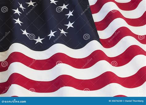 United States Flag with Thirteen Stars Stock Photo - Image of color ...