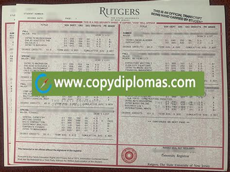 Image result for Rutgers Transcript