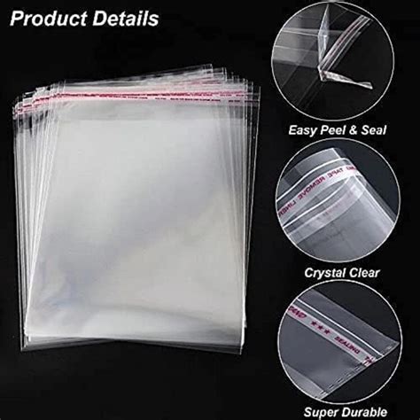 BOPP Peel & Seal Transparent Pouches 4x5 Inch