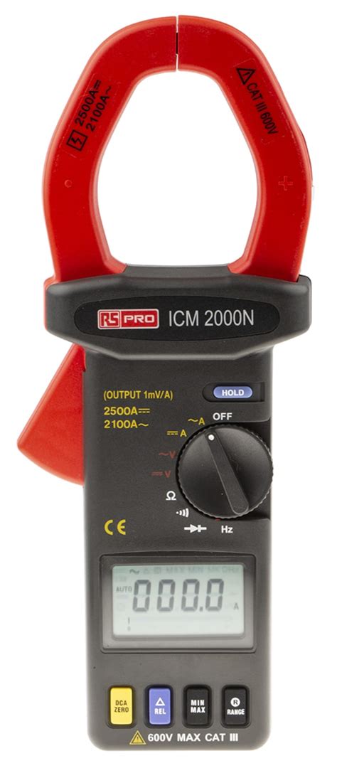 RS PRO | RS PRO ICM2000N Clamp Meter, 2500A dc, Max Current 2100A ac ...