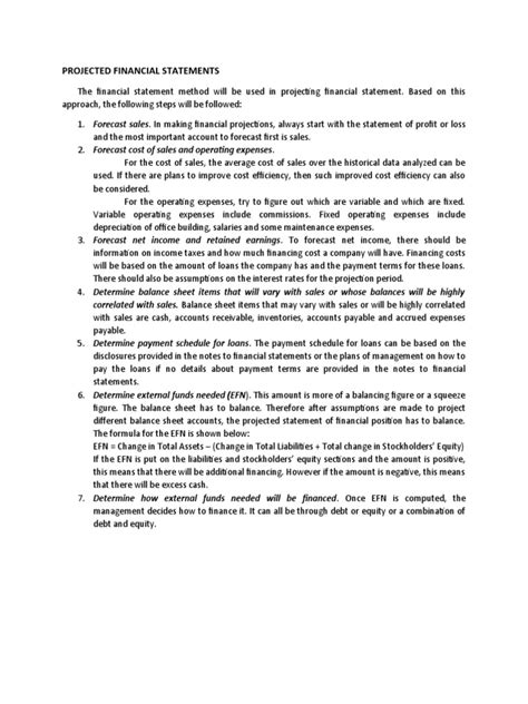 Image result for Projected Financial Statements