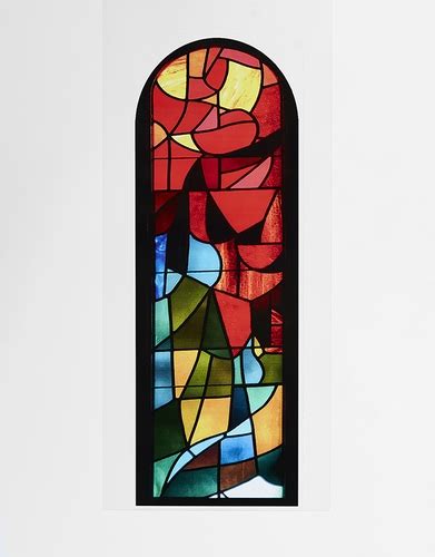 Sticker with reproduction of the stained-glass window of the Sagrada ...