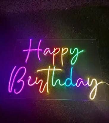 SG Print Happy Birthday Neon Sign/Lights Neon LED Light Price in India ...
