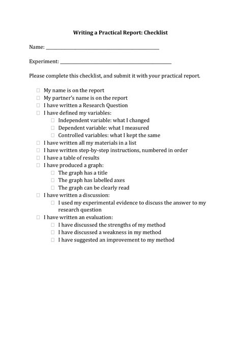 Image result for Practical Report Structure