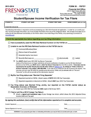 Student Spouse Income Verification Form - Blank Fillable Template ...