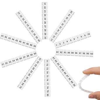 Terminal Marker Strip,10 Pcs Terminal Blocks Labels Tags Markers Bar ...