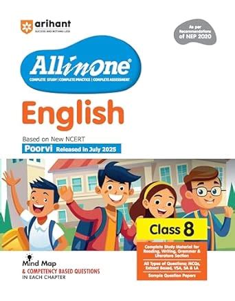 Arihant All in One English Class 8 Book 2025 | NCERT Textbook Based ...