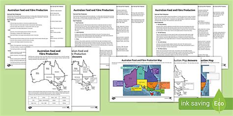 Food and Fibre Production in Australia Fact Sheets | Twinkl
