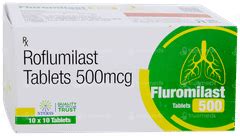 Fluromilast 500 Mcg Tablet 10 - Uses, Side Effects, Dosage, Price ...