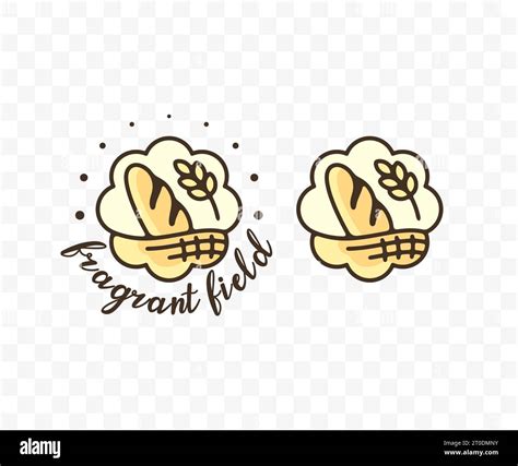 Bakery shop emblem, bread, bake and bakery, colored graphic design. Breads in basket, baguette ...